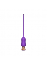 Фиолетовый тонкий стимулятор Nipple Vibrator - 23 см. - I-MOON - купить с доставкой в Москве