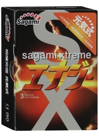 Презервативы Sagami Xtreme ENERGY с ароматом энергетика - 3 шт. - Sagami - купить с доставкой в Москве