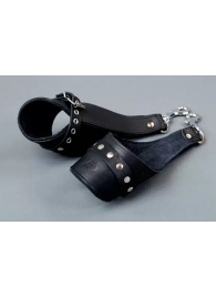 Чёрные кожаные наручники для подвешивания - Подиум - купить с доставкой #SOTBIT_REGIONS_UF_V_REGION_NAME#