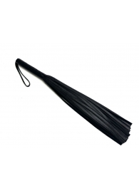 Черная многохвостовая плеть из мягкой кожи - 57 см. - БДСМ Арсенал - купить с доставкой #SOTBIT_REGIONS_UF_V_REGION_NAME#