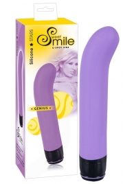 Фиолетовый вибратор G-точки Smile Genius - 20 см. - Orion