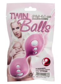 Розовые вагинальные шарики Twin Balls - Orion