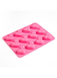 Ярко-розовая силиконовая форма для льда с фаллосами - Сима-Ленд - купить с доставкой #SOTBIT_REGIONS_UF_V_REGION_NAME#