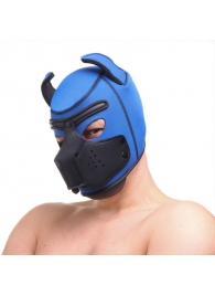 Синяя неопреновая БДСМ-маска Puppy Play - Сима-Ленд - купить с доставкой в Москве