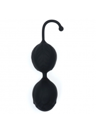Черные вагинальные шарики с мягким хвостиком - Сима-Ленд