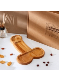 Деревянное блюдо для подачи в форме члена (32,5 х 20 х 1,7 см) - Сима-Ленд - купить с доставкой в Москве