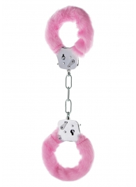 Розовые меховые наручники с ключами - Toy Joy - купить с доставкой #SOTBIT_REGIONS_UF_V_REGION_NAME#