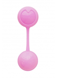 Розовые вагинальные шарики с вибрацией - Seven Creations