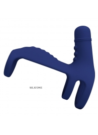 Синяя вибронасадка на пенис Vibrating Penis Sling - Baile - в Москве купить с доставкой