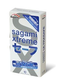 Презервативы Sagami Xtreme Ultrasafe с двойным количеством смазки - 10 шт. - Sagami - купить с доставкой #SOTBIT_REGIONS_UF_V_REGION_NAME#