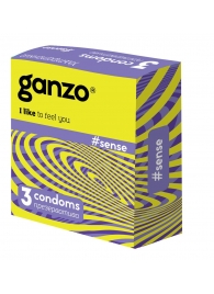 Тонкие презервативы для большей чувствительности Ganzo Sence - 3 шт. - Ganzo - купить с доставкой в Москве