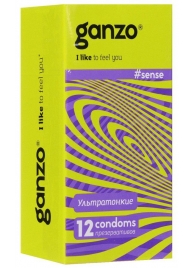 Тонкие презервативы для большей чувствительности Ganzo Sence - 12 шт. - Ganzo - купить с доставкой в Москве