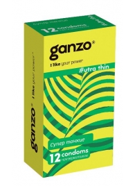 Ультратонкие презервативы Ganzo Ultra thin - 12 шт. - Ganzo - купить с доставкой в Москве