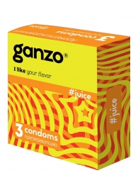 Ароматизированные презервативы Ganzo Juice - 3 шт. - Ganzo - купить с доставкой #SOTBIT_REGIONS_UF_V_REGION_NAME#