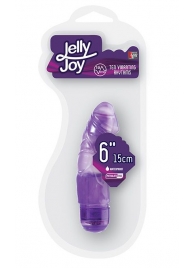 Фиолетовый вибромассажёр JELLY JOY 6INCH 10 RHYTHMS - 15 см. - Dream Toys