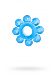 Голубая гелевая насадка-цветок - Toyfa Basic - #SOTBIT_REGIONS_UF_V_REGION_NAME# купить с доставкой