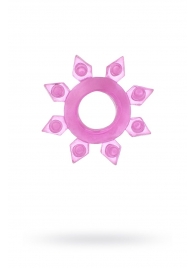 Розовое гелевое эрекционное кольцо-звезда - Toyfa Basic - в Москве купить с доставкой