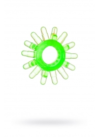 Зеленое эрекционное кольцо с шипами - Toyfa Basic - в Москве купить с доставкой