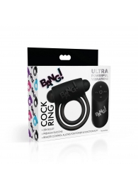 Черное эрекционное виброкольцо 28X Remote Control Vibrating Cock Ring   Bullet - XR Brands - #SOTBIT_REGIONS_UF_V_REGION_NAME# купить с доставкой