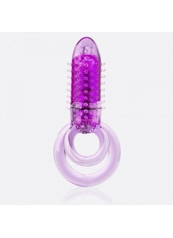 Фиолетовое виброкольцо с подхватом мошонки DOUBLE O 8 PURPLE - Screaming O - в Москве купить с доставкой
