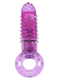 Фиолетовое эрекционное кольцо с вибрацией и пальчиком OYEAH PURPLE - Screaming O - в Москве купить с доставкой