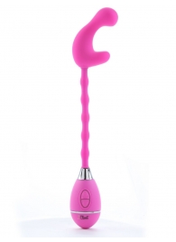 Розовый вибростимулятор на гибкой ручке THE CELINE GRIPPER - Closet Collection