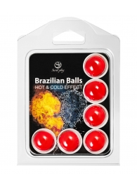 Набор из 6 шариков с массажным маслом Brazilian Balls с охлаждающим и разогревающим эффектом - Secret Play - купить с доставкой #SOTBIT_REGIONS_UF_V_REGION_NAME#