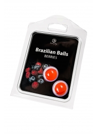 Набор из 2 шариков с массажным маслом Brazilian Balls с ароматом ягод - Secret Play - купить с доставкой #SOTBIT_REGIONS_UF_V_REGION_NAME#