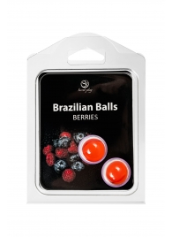 Набор из 2 шариков с массажным маслом Brazilian Balls с ароматом ягод - Secret Play - купить с доставкой #SOTBIT_REGIONS_UF_V_REGION_NAME#