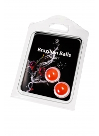 Набор из 2 шариков с массажным маслом Brazilian Balls с ароматом вишни - Secret Play - купить с доставкой #SOTBIT_REGIONS_UF_V_REGION_NAME#