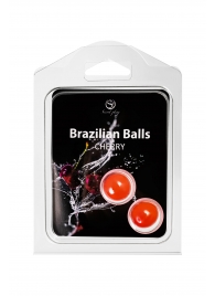 Набор из 2 шариков с массажным маслом Brazilian Balls с ароматом вишни - Secret Play - купить с доставкой #SOTBIT_REGIONS_UF_V_REGION_NAME#