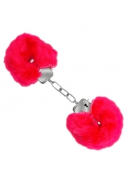 Красные меховые наручники Love с ключиками - Baile - купить с доставкой #SOTBIT_REGIONS_UF_V_REGION_NAME#