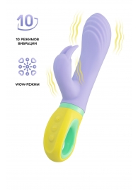 Сиреневый вибратор-кролик Wisteria - 18,5 см. - ToyFa