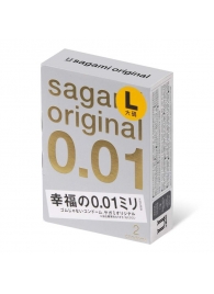 Презервативы Sagami Original 0.01 L-size увеличенного размера - 2 шт. - Sagami - купить с доставкой в Москве