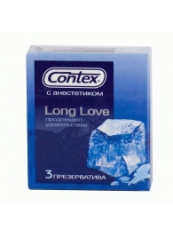 Презервативы с продлевающей смазкой Contex Long Love - 3 шт. - Contex - купить с доставкой в Москве