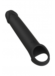 Черная насадка-удлинитель с вибрацией Vibrating Extender With Remote - Dream Toys - в Москве купить с доставкой