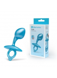 Голубая анальная пробка для массажа простаты Bulb Silicone Prostate Plug - 10,7 см. - b-Vibe - в Москве купить с доставкой