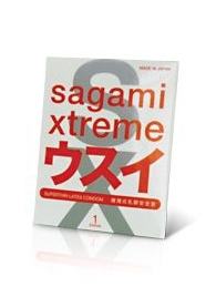 Ультратонкий презерватив Sagami Xtreme SUPERTHIN - 1 шт. - Sagami - купить с доставкой в Москве