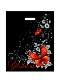 Черный пакет Glamour с вырубной ручкой (38х47 см) - Сима-Ленд - купить с доставкой в Москве