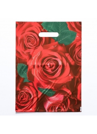 Пакет с цветочным принтом и вырубной ручкой (30х40 см) - Сима-Ленд - купить с доставкой в Москве