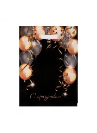 Пакет с вырубной ручкой и принтом в виде шариков (30х40 см) - Сима-Ленд - купить с доставкой в Москве