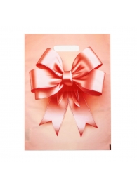 Пакет с принтом в виде банта с вырубной ручкой (30х40 см) - Сима-Ленд - купить с доставкой в Москве