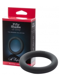 Тёмно-серое кольцо для пениса A Perfect O - Fifty Shades of Grey - в Москве купить с доставкой