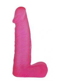 Розовый фаллоимитатор средних размеров XSKIN 6 PVC DONG - 15 см. - Dream Toys