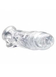 Прозрачная насадка для увеличения члена Realistic Clear Penis Enhancer and Ball Stretcher - 20,3 см. - XR Brands - #SOTBIT_REGIONS_UF_V_REGION_NAME# купить с доставкой