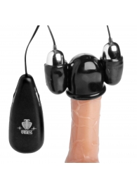 Черная стимулирующая насадка для головки полового члена Multi Speed Vibrating Penis Head Teaser - XR Brands - в Москве купить с доставкой