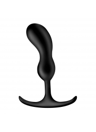 Черный массажер простаты с утяжелителями Premium Silicone Weighted Prostate Plug Medium - 16,3 см. - XR Brands - #SOTBIT_REGIONS_UF_V_REGION_NAME# купить с доставкой