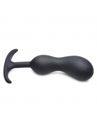 Черный массажер простаты с утяжелителями Premium Silicone Weighted Prostate Plug Large - 18,8 см. - XR Brands - #SOTBIT_REGIONS_UF_V_REGION_NAME# купить с доставкой