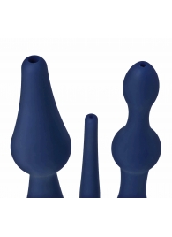 Набор из 3 универсальных насадок для анального душа Universal 3 Piece Silicone Enema Attachment Set - XR Brands - купить с доставкой в Москве