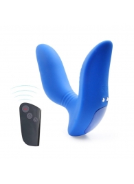 Синий вибромассажер простаты 3,5’’ Remote Control Curve P-spot Massager - 12 см. - Erokay - #SOTBIT_REGIONS_UF_V_REGION_NAME# купить с доставкой